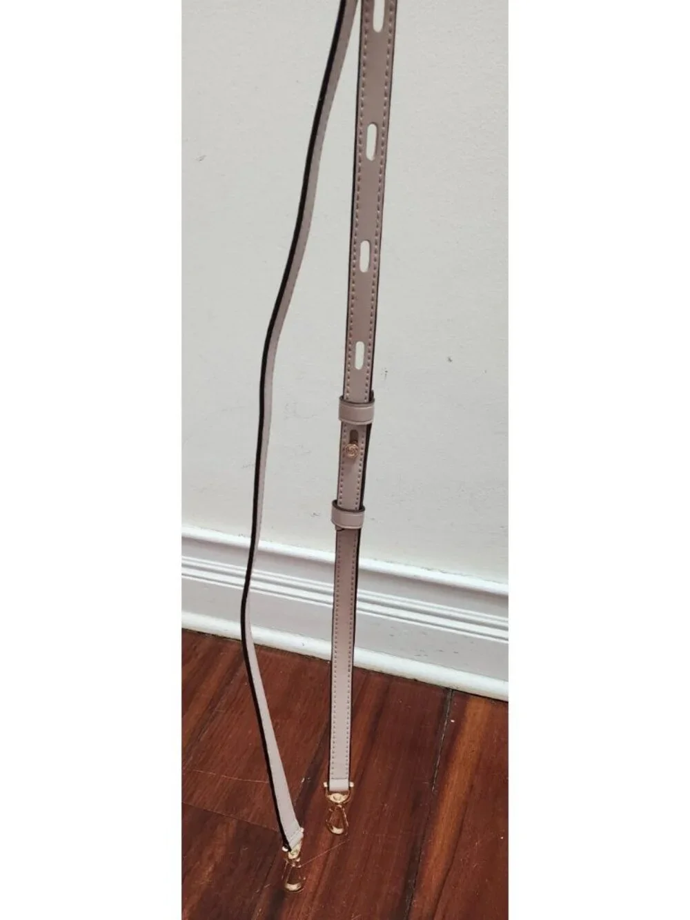 Michael Kors Adjustable Crossbody Strap Beige Leather Gold Hardware Replacement